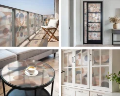 Wallfluent Film Occultant Pour Vitrage<Film décoratif pour vitre 100x146 cm de protection d'intimité Mosaïque Abstraite 1 rol.