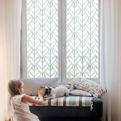 Wallfluent Film décoratif pour vitre 200x100 cm Protège efficacement l'intimité Symétrie Des Plantes 1 rol.- Film Occultant Pour Vitrage