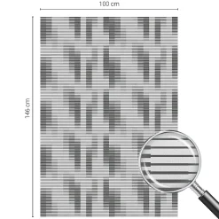 Wallfluent Film Occultant Pour Vitrage<Film décoratif pour vitre 100x146 cm décoratif vitrail Grille Graphique 1 rol.