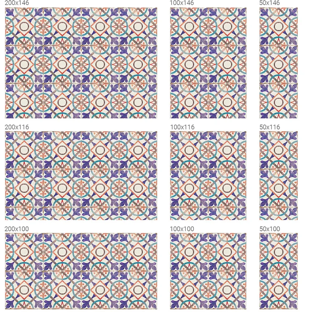 Wallfluent Film décoratif pour vitre 50x100 cm de protection d'intimité Mosaïques Colorées 1 rol.- Film Occultant Pour Vitrage