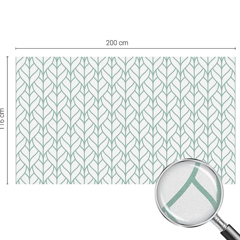 Wallfluent Film Occultant Pour Vitrage<Film décoratif pour vitre 200x116 cm Protège efficacement l'intimité Symétrie Des Plantes 1 rol.