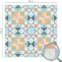 Wallfluent Film Occultant Pour Vitrage<Film décoratif pour vitre 100x100 cm d'Intimité pour Fenêtre Rayures Géométrie Colorée 1 rol.