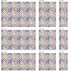 Wallfluent Film décoratif pour vitre 50x146 cm de protection d'intimité Mosaïques Colorées 1 rol.- Film Occultant Pour Vitrage