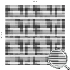 Wallfluent Film Occultant Pour Vitrage<Film décoratif pour vitre 100x100 cm décoratif vitrail Grille Graphique 1 rol.