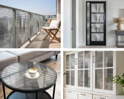 Wallfluent Film Occultant Pour Vitrage<Film décoratif pour vitre 100x100 cm décoratif vitrail Grille Graphique 1 rol.