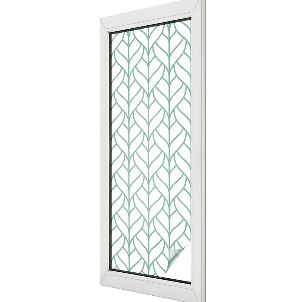Wallfluent Film Occultant Pour Vitrage<Film décoratif pour vitre 50x146 cm Protège efficacement l'intimité Symétrie Des Plantes 1 rol.