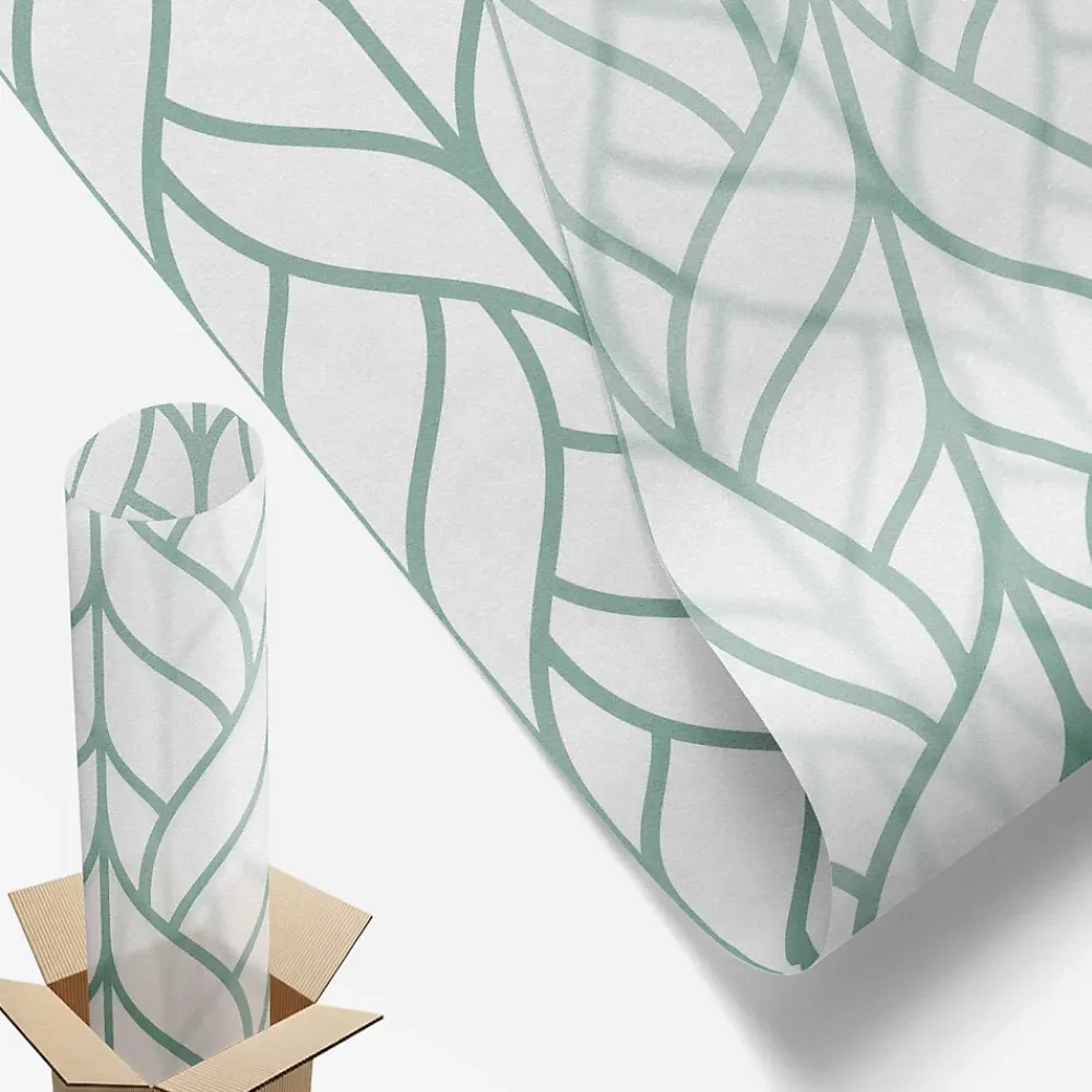 Wallfluent Film Occultant Pour Vitrage<Film décoratif pour vitre 50x146 cm Protège efficacement l'intimité Symétrie Des Plantes 1 rol.