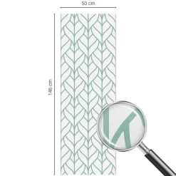 Wallfluent Film Occultant Pour Vitrage<Film décoratif pour vitre 50x146 cm Protège efficacement l'intimité Symétrie Des Plantes 1 rol.