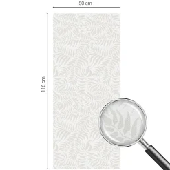 Wallfluent Film Ddépoli Autoadhésif 50x116 cm de protection d'intimité Élégance Feuillue 1 rol.- Film Occultant Pour Vitrage