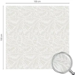 Wallfluent Film Ddépoli Autoadhésif 100x100 cm de protection d'intimité Élégance Feuillue 1 rol.- Film Occultant Pour Vitrage