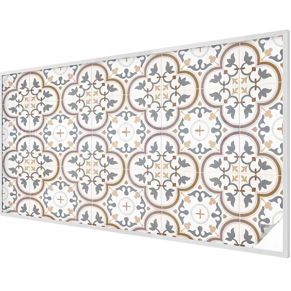 Wallfluent Film Occultant Pour Vitrage<Film Ddépoli Autoadhésif 200x116 cm d'Intimité pour Fenêtre Rayures Ornements Carrelés 1 rol.