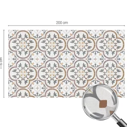 Wallfluent Film Occultant Pour Vitrage<Film Ddépoli Autoadhésif 200x116 cm d'Intimité pour Fenêtre Rayures Ornements Carrelés 1 rol.