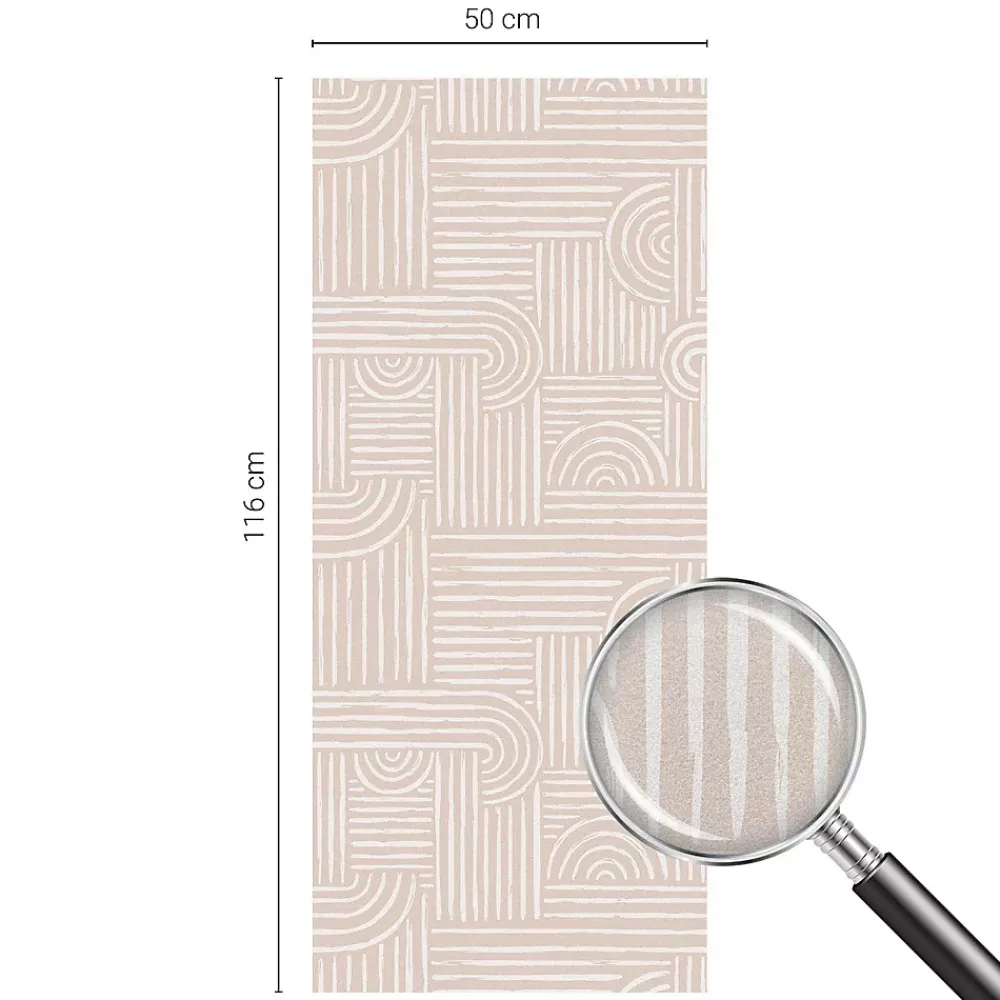 Wallfluent Film Occultant Pour Vitrage<Film Ddépoli Autoadhésif 50x116 cm Protège efficacement l'intimité Motif Géométrique 1 rol.
