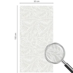 Wallfluent Film Occultant Pour Vitrage<Film Ddépoli Autoadhésif 50x100 cm de protection d'intimité Élégance Feuillue 1 rol.