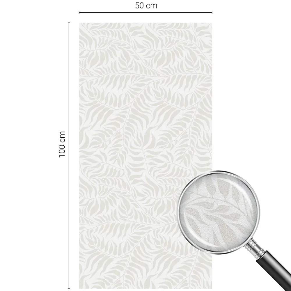 Wallfluent Film Occultant Pour Vitrage<Film Ddépoli Autoadhésif 50x100 cm de protection d'intimité Élégance Feuillue 1 rol.