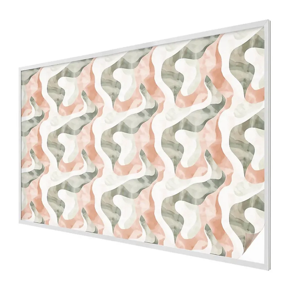 Wallfluent Film Ddépoli Autoadhésif 200x146 cm d'Intimité pour Fenêtre Rayures Vagues Colorées 1 rol.- Film Occultant Pour Vitrage
