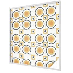 Wallfluent Film Ddépoli Autoadhésif 100x116 cm décoratif vitrail Cercles Rétro 1 rol.- Film Occultant Pour Vitrage