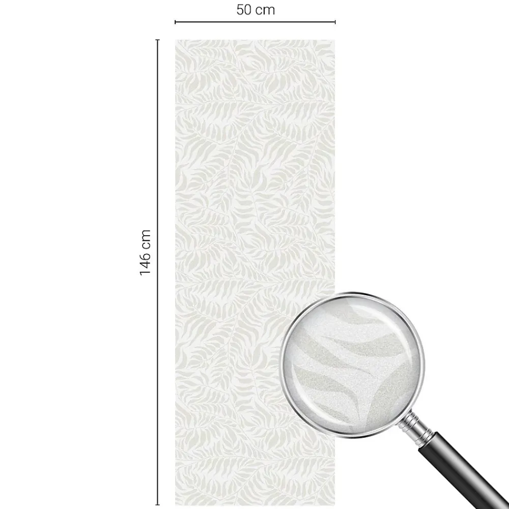Wallfluent Film Occultant Pour Vitrage<Film Ddépoli Autoadhésif 50x146 cm de protection d'intimité Élégance Feuillue 1 rol.