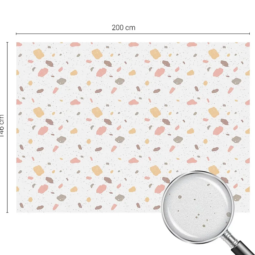 Wallfluent Film Occultant Pour Vitrage<Film Ddépoli Autoadhésif 200x146 cm de protection d'intimité Terrazzo Abstrait 1 rol.