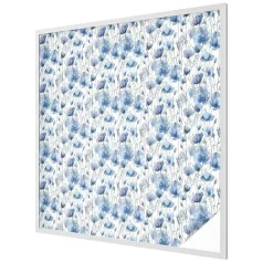 Wallfluent Film dépoli blanc adhésif 100x100 cm décoratif vitrail Fleurs À L'aquarelle 1 rol.- Film Occultant Pour Vitrage