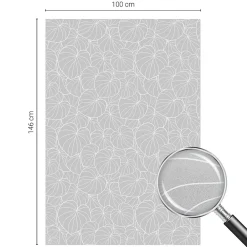 Wallfluent Film Occultant Pour Vitrage<Film dépoli blanc adhésif 100x146 cm décoratif vitrail Élégance Feuillue 1 rol.