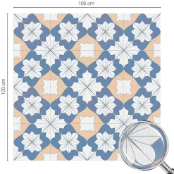 Wallfluent Film Occultant Pour Vitrage<Film dépoli blanc adhésif 100x100 cm Protège efficacement l'intimité Motifs Symétriques 1 rol.