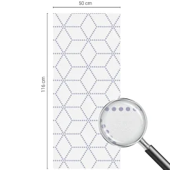 Wallfluent Film Occultant Pour Vitrage<Film dépoli blanc adhésif 50x116 cm d'Intimité pour Fenêtre Rayures Losanges Violets 1 rol.