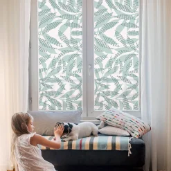 Wallfluent Film Occultant Pour Vitrage<Film dépoli blanc adhésif 50x100 cm de protection d'intimité Feuilles Vertes 1 rol.