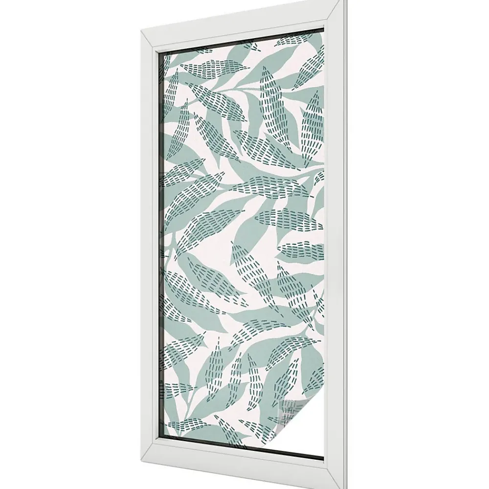 Wallfluent Film Occultant Pour Vitrage<Film dépoli blanc adhésif 50x116 cm de protection d'intimité Feuilles Vertes 1 rol.