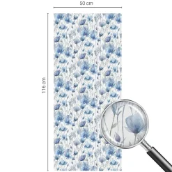 Wallfluent Film Occultant Pour Vitrage<Film dépoli blanc adhésif 50x116 cm décoratif vitrail Fleurs À L'aquarelle 1 rol.