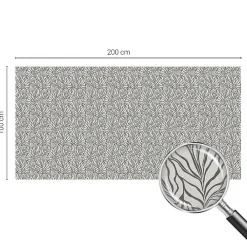 Wallfluent Film dépoli blanc adhésif 200x100 cm décoratif vitrail Feuilles Fleurs 1 rol.- Film Occultant Pour Vitrage