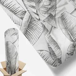 Wallfluent Film dépoli blanc adhésif 200x146 cm Protège efficacement l'intimité Feuilles Tropicales 1 rol.- Film Occultant Pour Vitrage