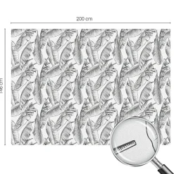 Wallfluent Film dépoli blanc adhésif 200x146 cm Protège efficacement l'intimité Feuilles Tropicales 1 rol.- Film Occultant Pour Vitrage