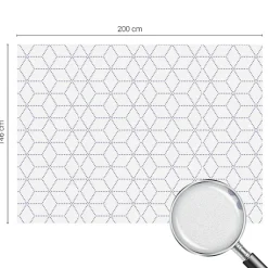 Wallfluent Film Occultant Pour Vitrage<Film dépoli blanc adhésif 200x146 cm d'Intimité pour Fenêtre Rayures Losanges Violets 1 rol.