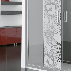 Ambiance Sticker Film Occultant Pour Vitrage<Film Fenêtre Anti Regard Occultant - FLEUR D'ORCHIDÉE 1 - Stickers Autocollant Brise-Vue pour Vitre & Porte de Douche - 55x185cm