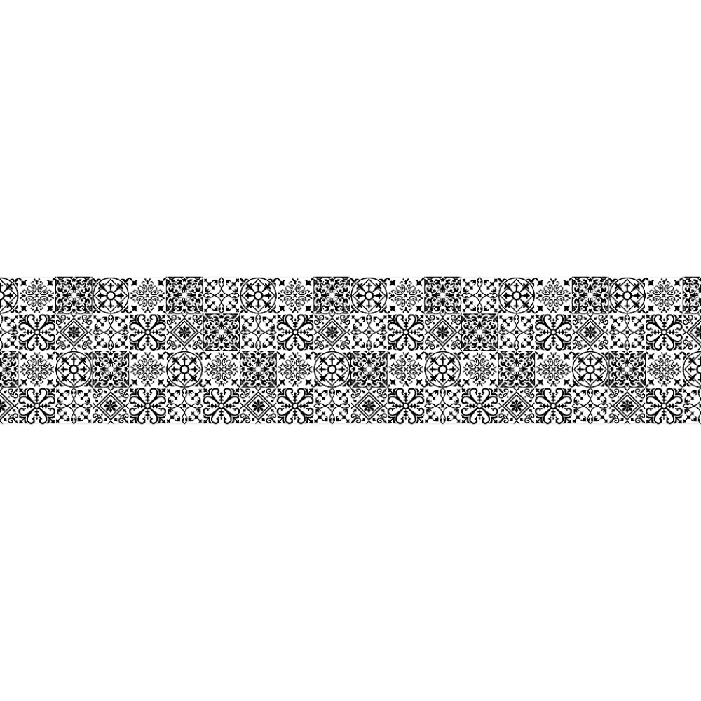 Ambiance Sticker Film Occultant Pour Vitrage<Film Fenêtre Anti Regard Occultant - AZULEJOS NOIR - Stickers pour Vitres & Porte de Douche - 40X200cm