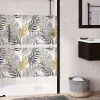 Ambiance Sticker Film Fenêtre Anti Regard Occultant - FEUILLES DE PALMIER CHIC - Stickers pour Vitres & Porte de Douche - 40x200cm- Film Occultant Pour Vitrage