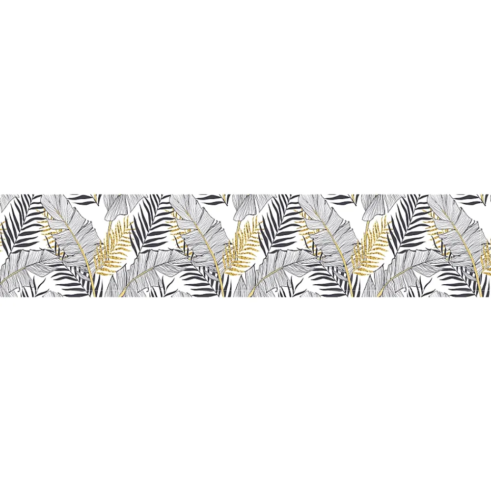Ambiance Sticker Film Fenêtre Anti Regard Occultant - FEUILLES DE PALMIER CHIC - Stickers pour Vitres & Porte de Douche - 40x200cm- Film Occultant Pour Vitrage