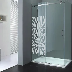 Ambiance Sticker Film Occultant Pour Vitrage<Film Fenêtre Anti Regard Occultant - FLEUR DESIGN - Stickers Autocollant Brise-Vue pour Vitre & Porte de Douche - 150X55cm