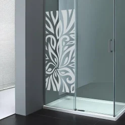 Ambiance Sticker Film Occultant Pour Vitrage<Film Fenêtre Anti Regard Occultant - FLEUR DESIGN - Stickers Autocollant Brise-Vue pour Vitre & Porte de Douche - 150X55cm