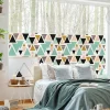 Ambiance Sticker Film Fenêtre Anti Regard Occultant - TRIANGLES SCANDINAVES XL - Stickers pour Vitres & Porte de Douche - 40X200cm- Film Occultant Pour Vitrage
