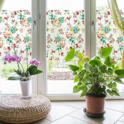 Ambiance Sticker Film Occultant Pour Vitrage<Film Fenêtre Anti Regard Occultant - MOTIF FLORAL XL - Stickers pour Vitres & Porte de Douche - 40X200cm