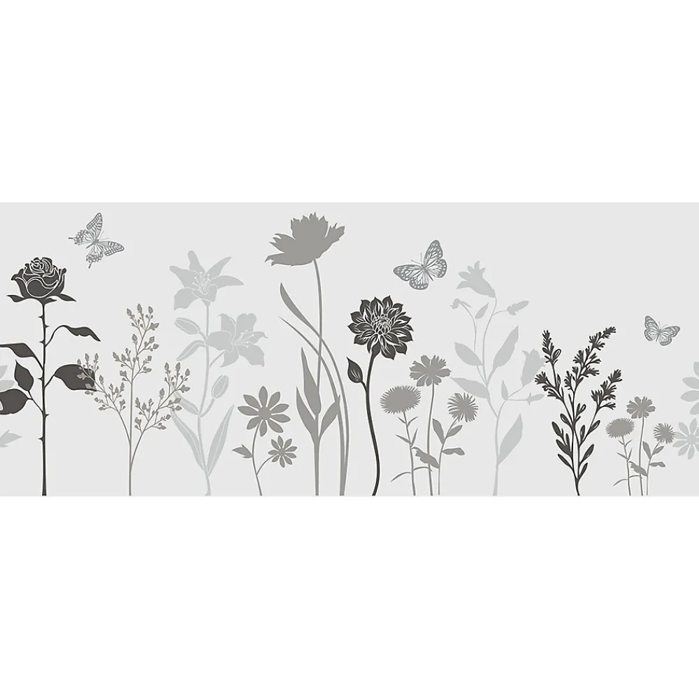 Ambiance Sticker Film Fenêtre Anti Regard Occultant - FLEURS CHAMPÊTRE - Stickers pour Vitres & Porte de Douche - 40x100cm- Film Occultant Pour Vitrage
