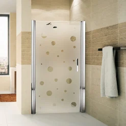 Ambiance Sticker Film Fenêtre Anti Regard Occultant - PETITES BULLES - Stickers Autocollant Brise-Vue pour Vitre & Porte de Douche - 205x105cm- Film Occultant Pour Vitrage