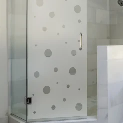 Ambiance Sticker Film Fenêtre Anti Regard Occultant - PETITES BULLES - Stickers Autocollant Brise-Vue pour Vitre & Porte de Douche - 205x105cm- Film Occultant Pour Vitrage