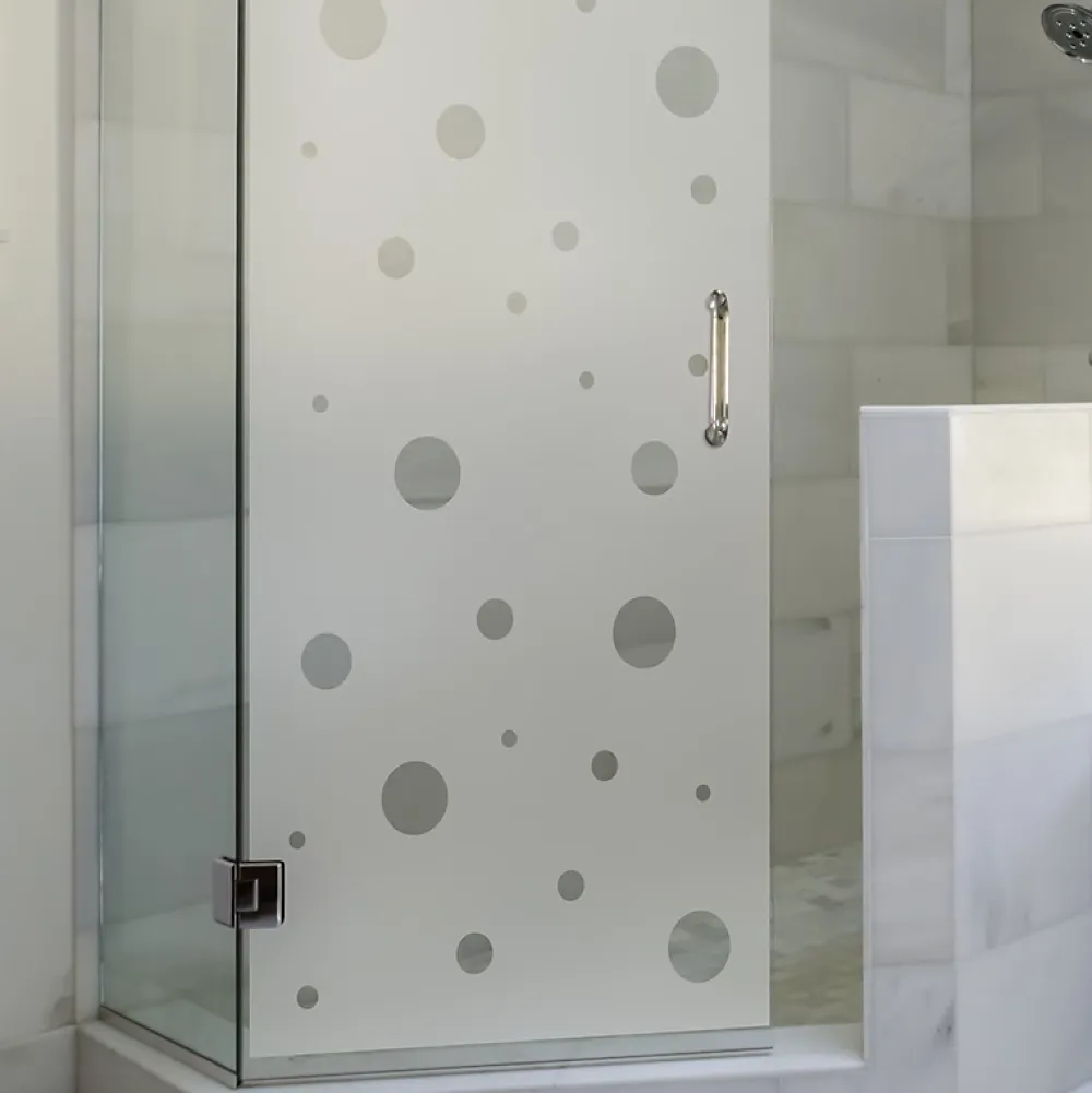 Ambiance Sticker Film Fenêtre Anti Regard Occultant - PETITES BULLES - Stickers Autocollant Brise-Vue pour Vitre & Porte de Douche - 205x105cm- Film Occultant Pour Vitrage