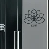 Ambiance Sticker Film Fenêtre Anti Regard Occultant - ZEN FLEUR DE LOTUS - Stickers Autocollant Brise-Vue pour Vitre & Porte de Douche - 150x45cm- Film Occultant Pour Vitrage