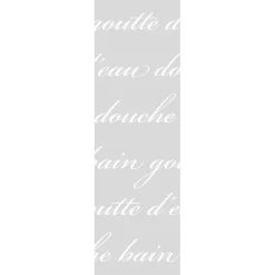 Ambiance Sticker Film Fenêtre Anti Regard Occultant - DOUCHE LITTÉRAIRE - Stickers Autocollant Brise-Vue pour Vitre & Porte de Douche - 185x55cm- Film Occultant Pour Vitrage