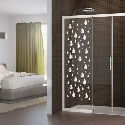 Ambiance Sticker Film Occultant Pour Vitrage<Film Fenêtre Anti Regard Occultant - DOUCE PLUIE - Stickers Autocollant Brise-Vue pour Vitre & Porte de Douche - 150x45cm