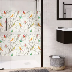 Ambiance Sticker Film Occultant Pour Vitrage<Film Fenêtre Anti Regard Occultant - OISEAUX DANS LA FORÊT - Stickers pour Vitres & Porte de Douche - 40x200cm